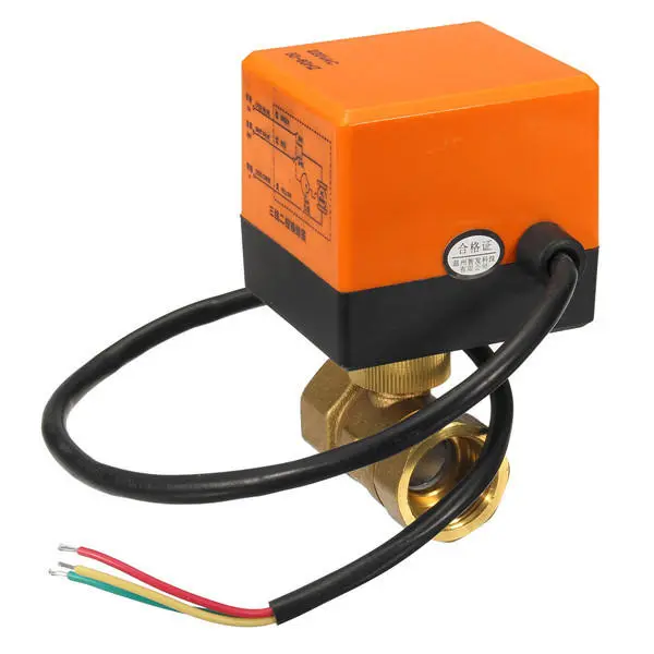 DN15/DN20 220V 4W Brass Motorized Ball Valve | 2-Way 3-Wire Electrical - Image 3