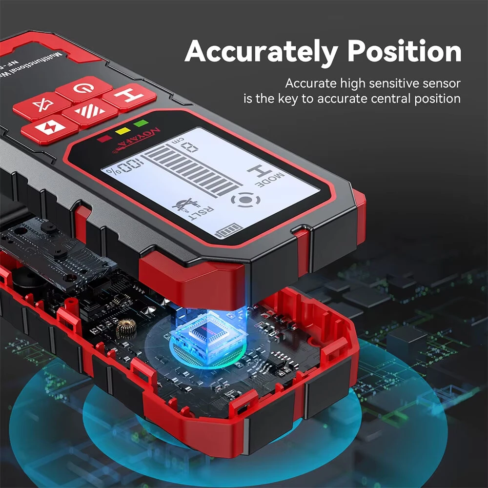 NOYAFA NF-517 Wall Detector - Laser Rangefinder & Digital Level | 2.4 Screen, Type-C Charging - Image 4