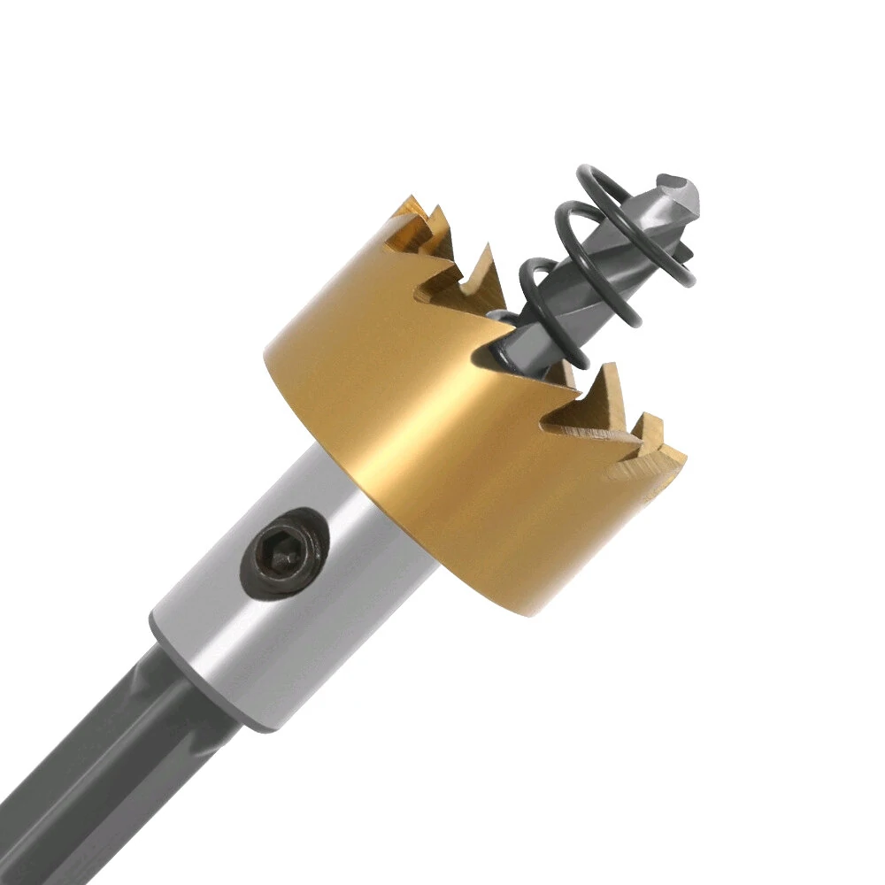 JGZUI HSS Hole Saw Set - Stainless Steel & Aluminum Alloy Cutter | Titanium-Plated - Image 5