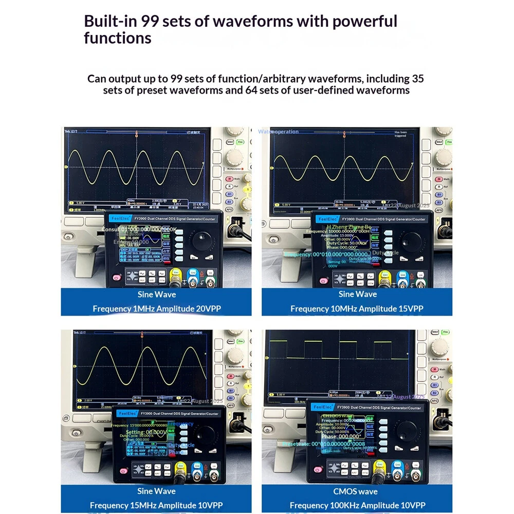 FY3900 Dual Channel Signal Generator | 10MHz-30MHz High Precision Frequency Source - Image 3