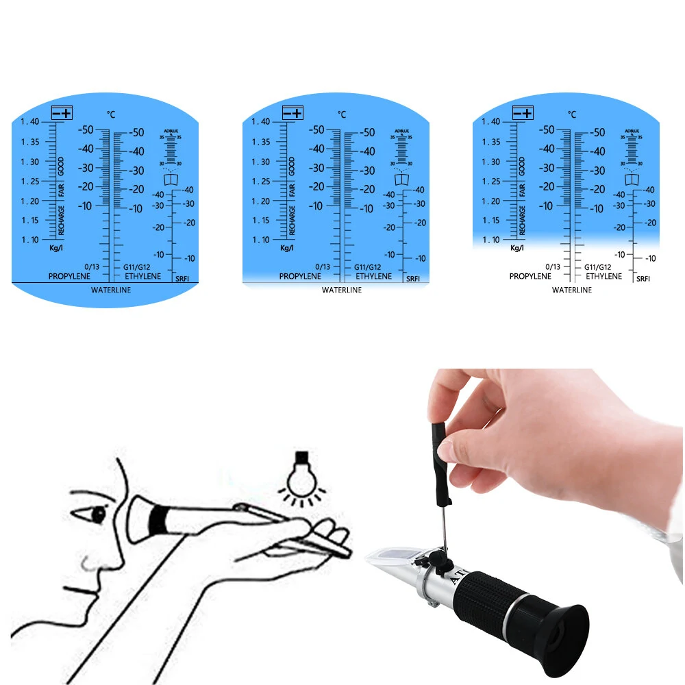 4 in 1 Automotive Refractometer - Antifreeze Battery Fluid & Coolant Tester - Image 3
