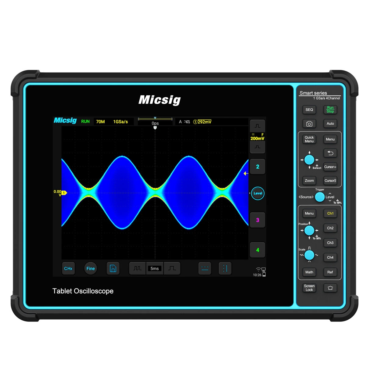 Micsig STO1004 1G Sa/s Tablet Oscilloscope - 4 Channel Digital Scopemeter - Image 2