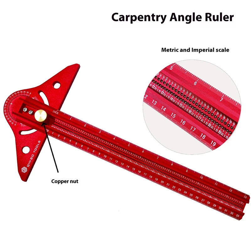 Precision Adjustable Multi-angle T-square Ruler | Woodworking Scriber with Angle Scale - Image 4