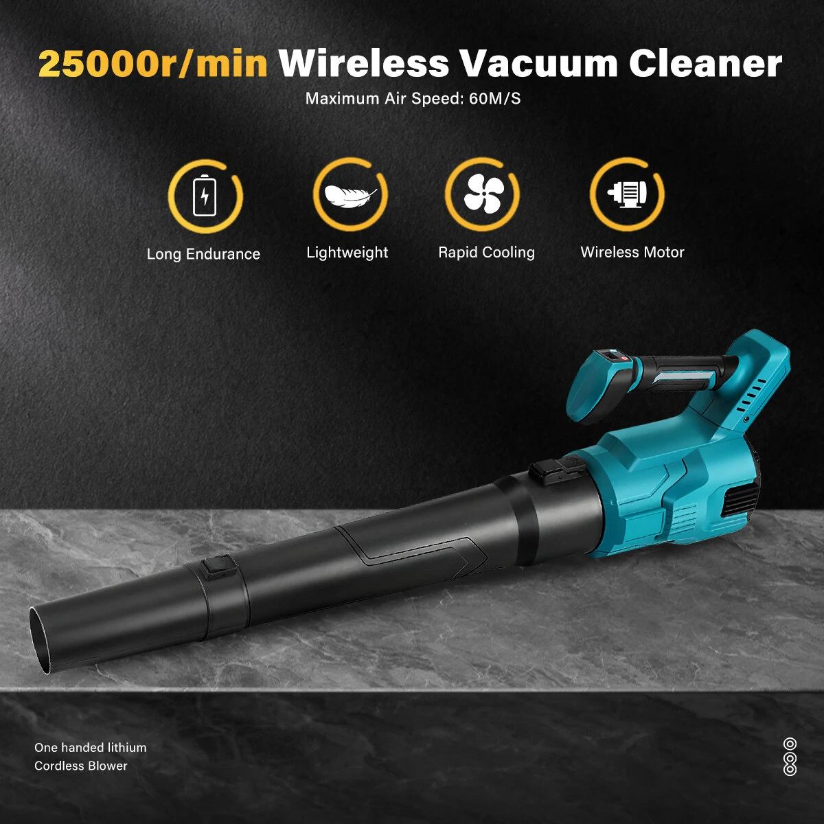 Drillpro 20V Brushless Leaf Blower - 25000rpm Turbo 3-Speed Garden Tool - Image 5