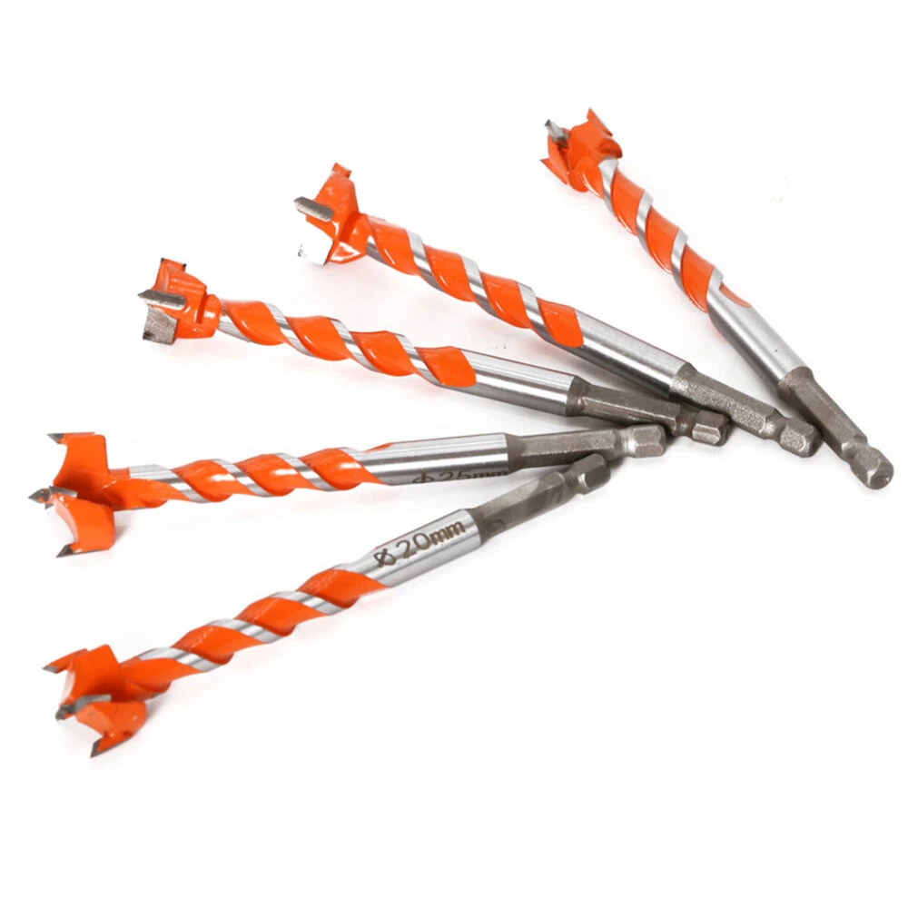 10Pcs Woodworking Hole Opener Set - Alloy Threaded Hex Shank Punch Bits - Image 3