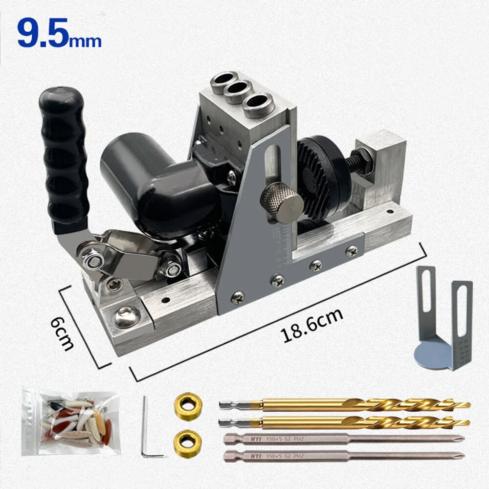 Kreg Pocket Hole Jig Kit - 9.5mm 3/8 Inch Drill Guide Set with Dust Hose - Image 2