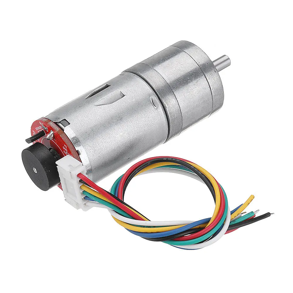 Machifit 24V DC Gear Motor with Encoder | 25GA370 Micro Reduction Motor & Speed Dial - Image 3