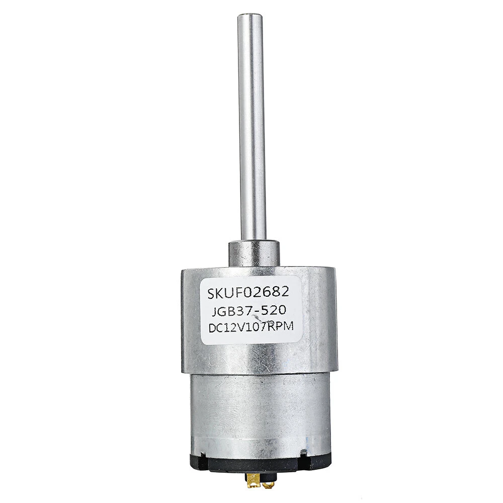 JGB37-520 12V DC Gear Motor - 107RPM 6MM Long Shaft Geared Reducer - Image 4