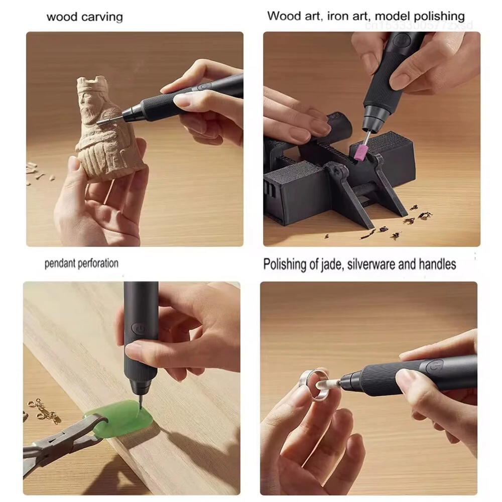 Xiaomi Mijia Electric Engraving Pen - Mini Drill with 16 Grinding Heads & Type-C Charging - Image 5