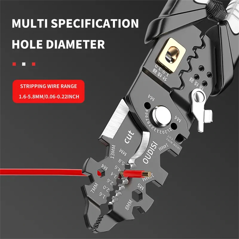 Multifunctional Wire Strippers | Crimping & Cutting Pliers for Electrician Tools - Image 3