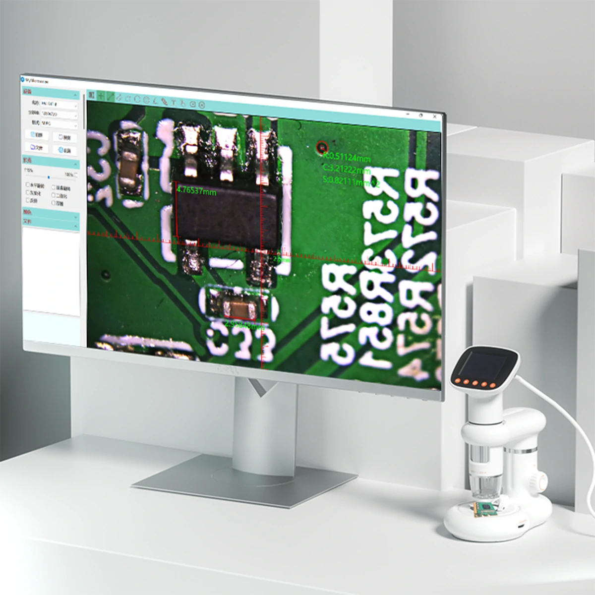 50X-1000X HD Digital Microscope with 2-inch Screen & Adjustable LED | Type-C - Image 5