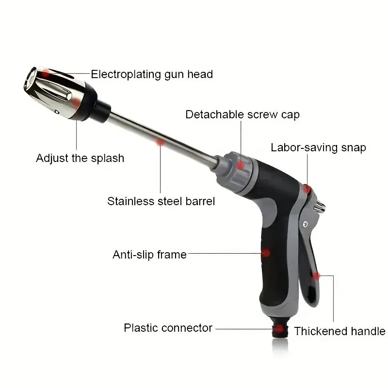 Premium Expandable Magic Car Wash Hose with Spray Gun | High Pressure Telescopic Design | 3/4 Inch US Connector - Image 4