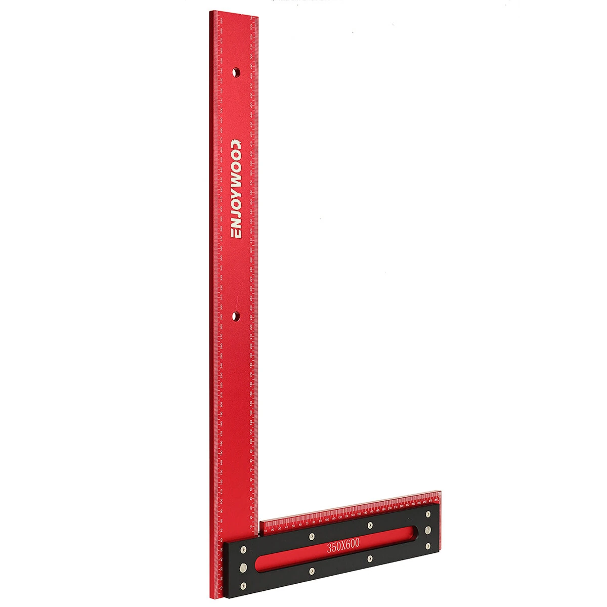 ENJOYWOOD 600mm Aluminum Alloy Carpenter Square - Woodworking Framing & Marking Ruler - Image 2