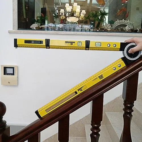 3-in-1 Aluminum Alloy Spirit Level with Compass & Protractor | Measuring Tool - Image 2