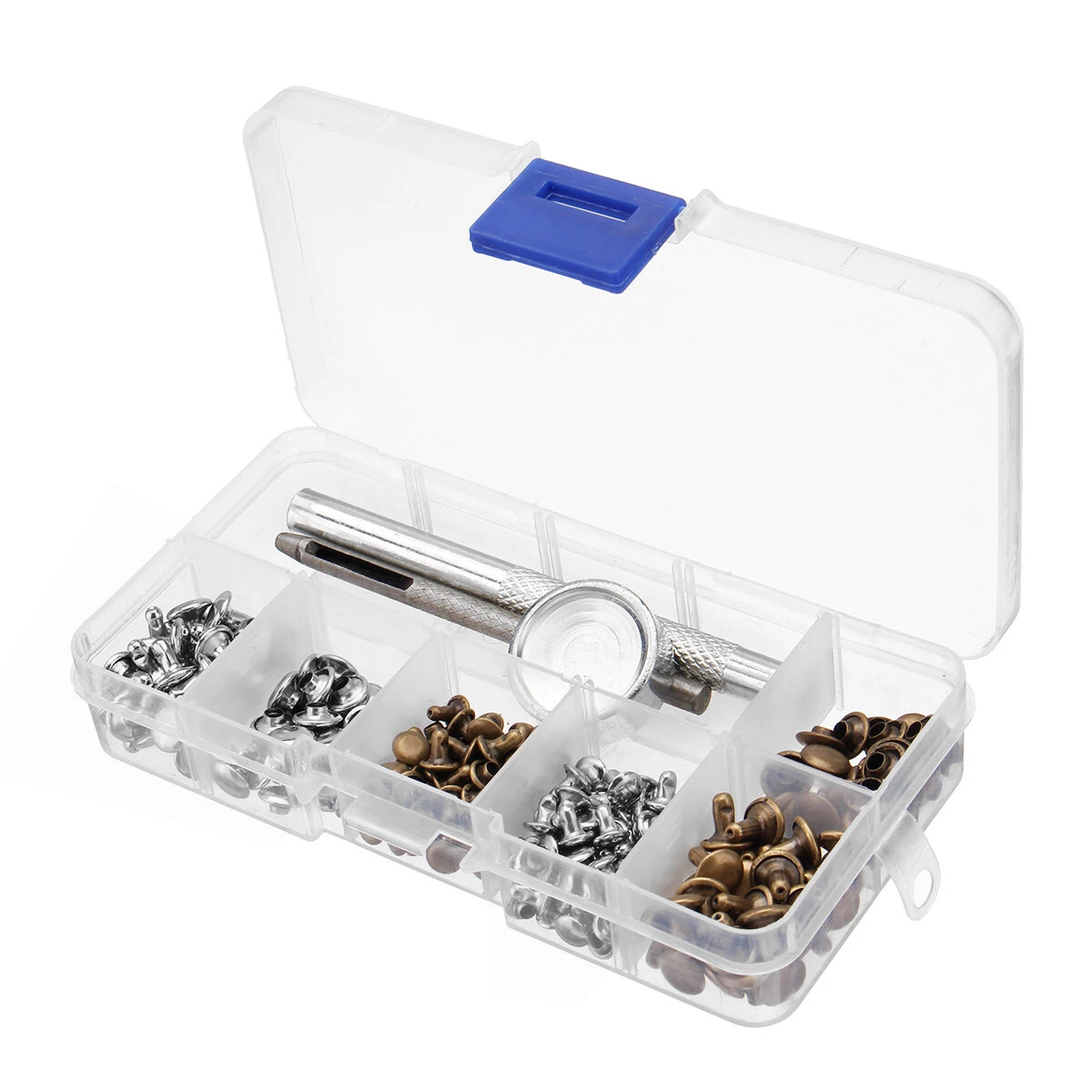120 Sets Double Cap Rivet Kit - Metal Fixing Studs for Leather Belt Repair - Image 2