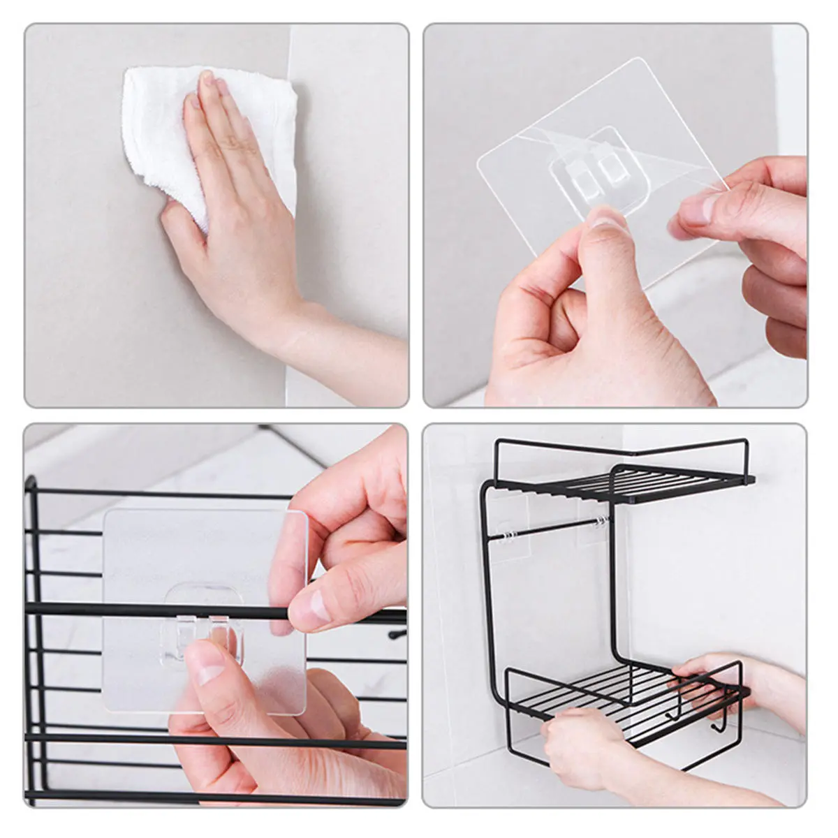 Wall-Mounted Bathroom & Toilet Shelf - Perforation-Free Corner Rack for Kitchen - Image 5