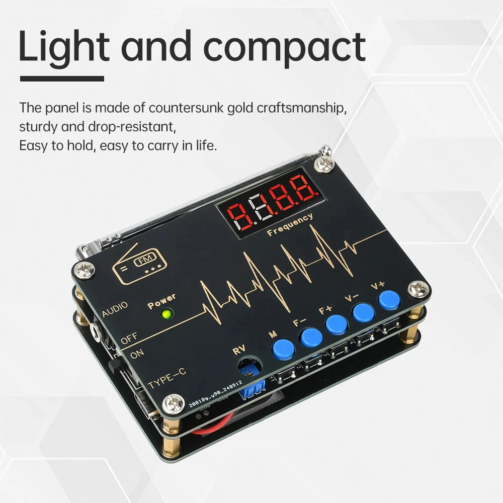 RDA5807M DIY FM Radio Kit - 87-108MHz Digital Tube Display & TDA2822 Amplifier - Image 4
