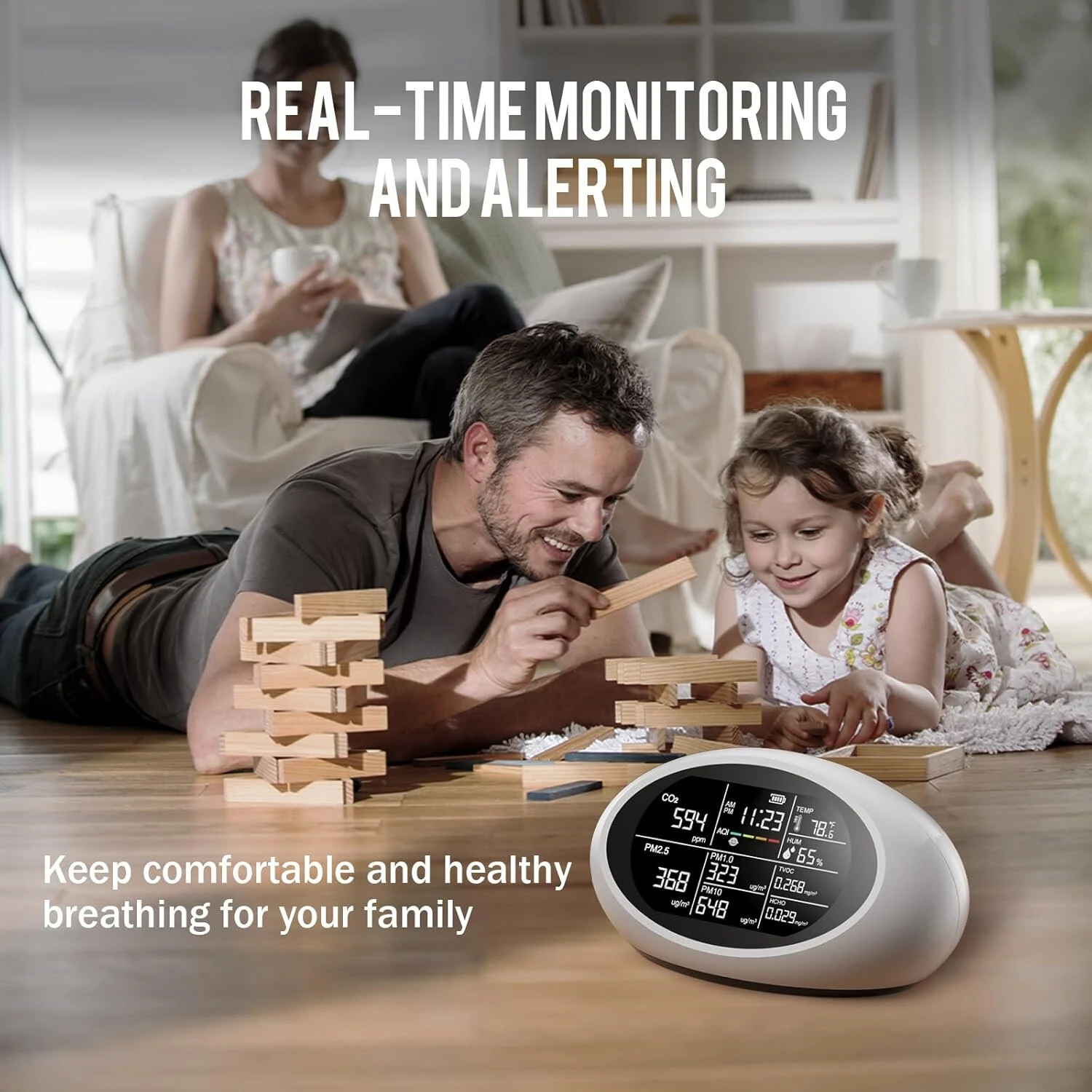Atmotube Portable Air Quality Monitor - 10-in-1 Tester for CO2, PM2.5, TVOC, Temp & Humidity - Image 4