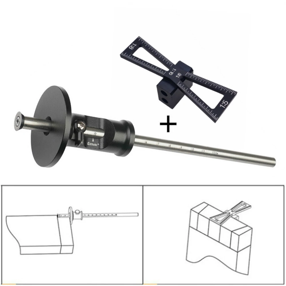 Dovetail Jig Wheel Marking Gauge - Aluminum Alloy Woodworking Scriber & Mortise Measuring Ruler - Image 5