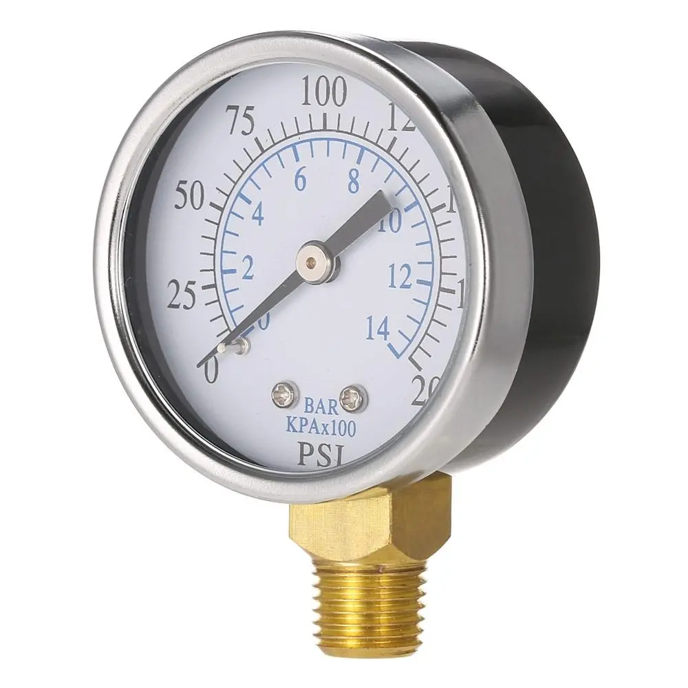 TS-50-14 Mini Pressure Gauge 0-200psi | 1/4 NPT | Air Compressor & Hydraulic - Image 2