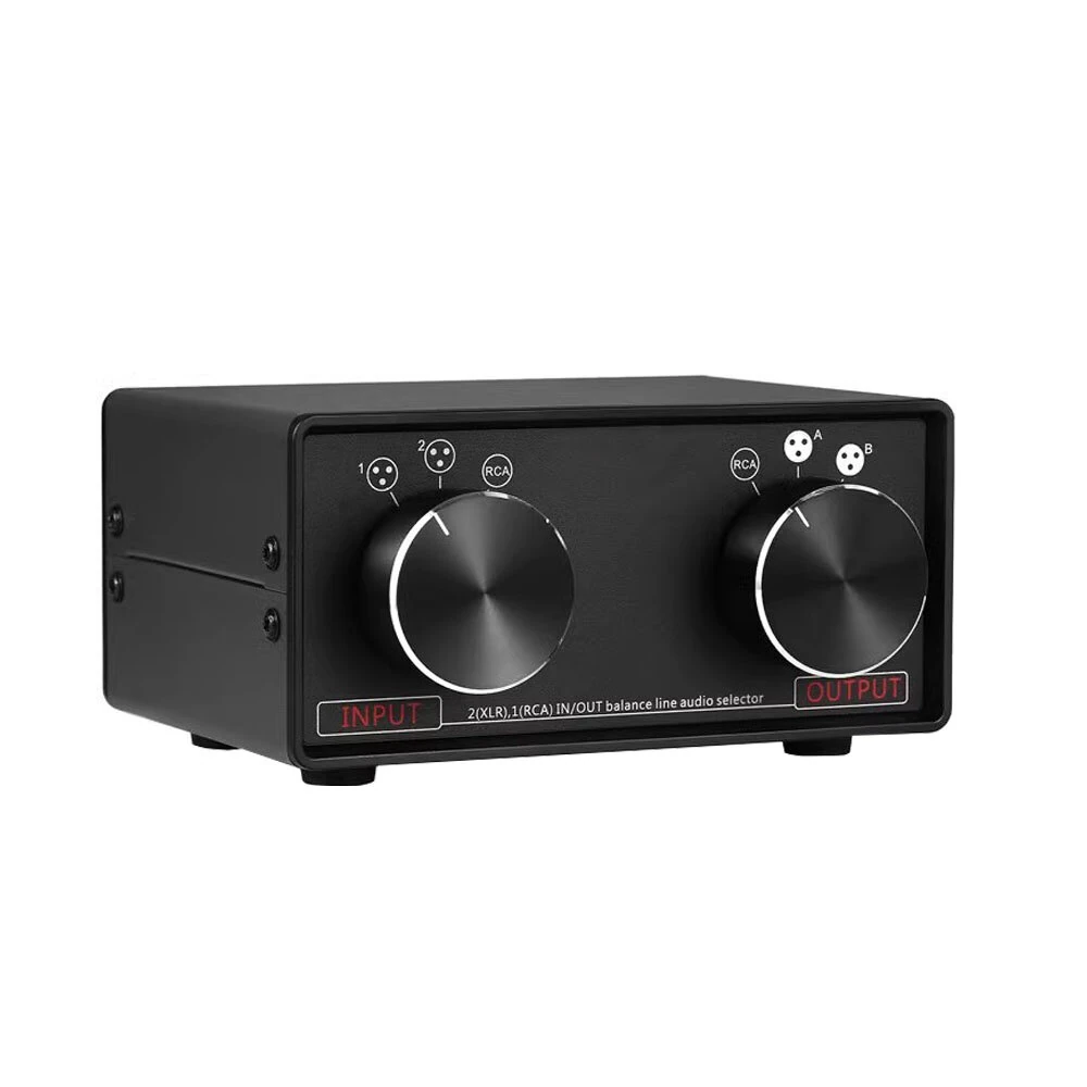X13A Passive Stereo Selector Switch | 3 IN 3 OUT Balanced to Unbalanced Audio Converter - Image 4