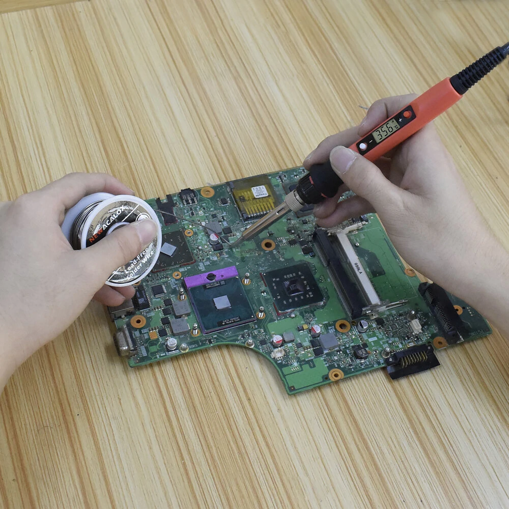 NEWACALOX 60W Soldering Iron Kit | Digital Multimeter, Desoldering Pump | EU/US Plug - Image 3