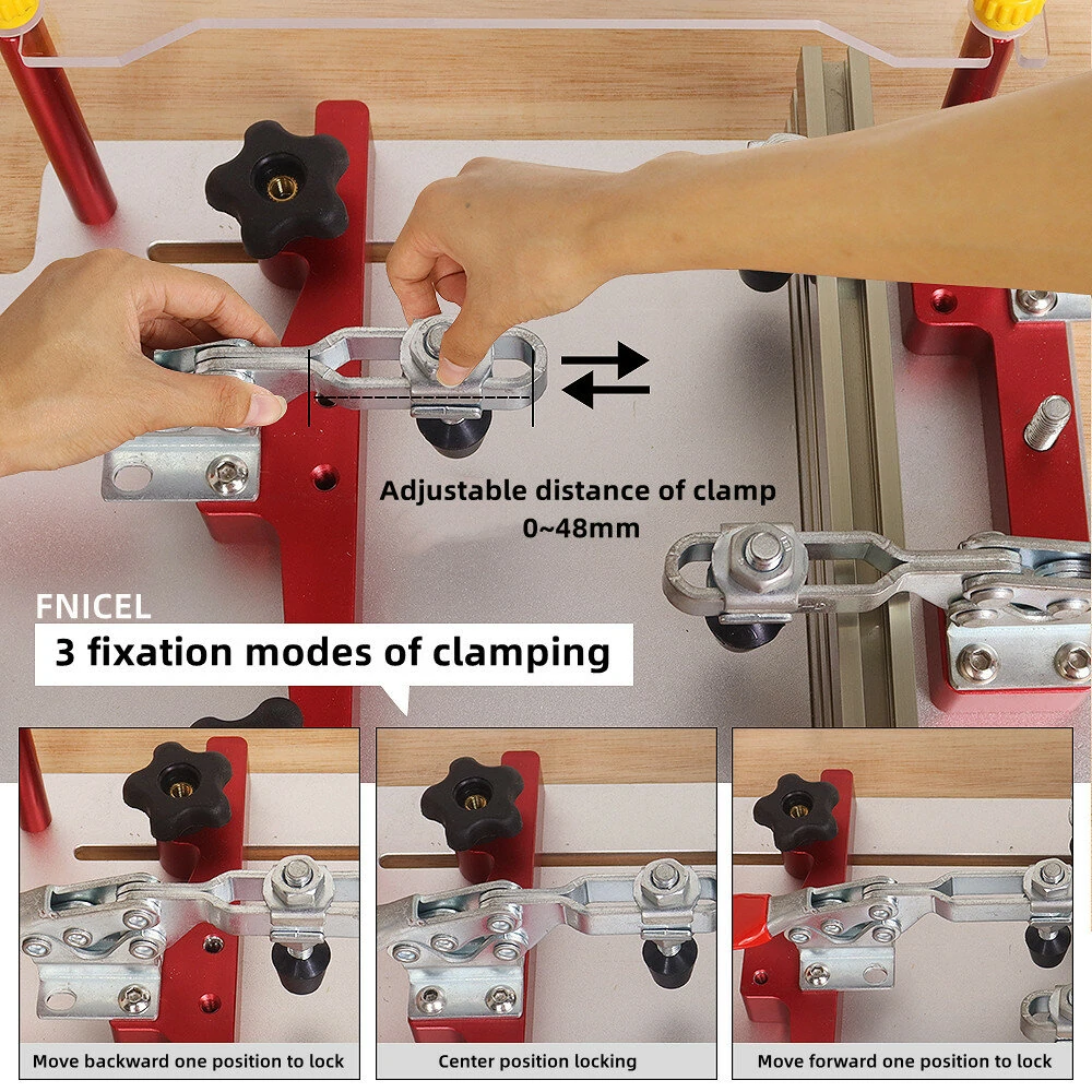 Router Table Coping Sled with Clamps | Precise Front Joint Cutting for Cabinet Doors - Image 3