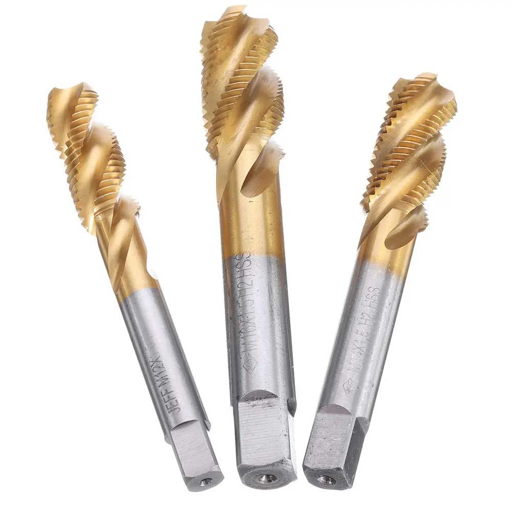 M12-20 HSS Titanium Coated Screw Tap | Metric Spiral Fluted Machine Hand Tap - Image 3