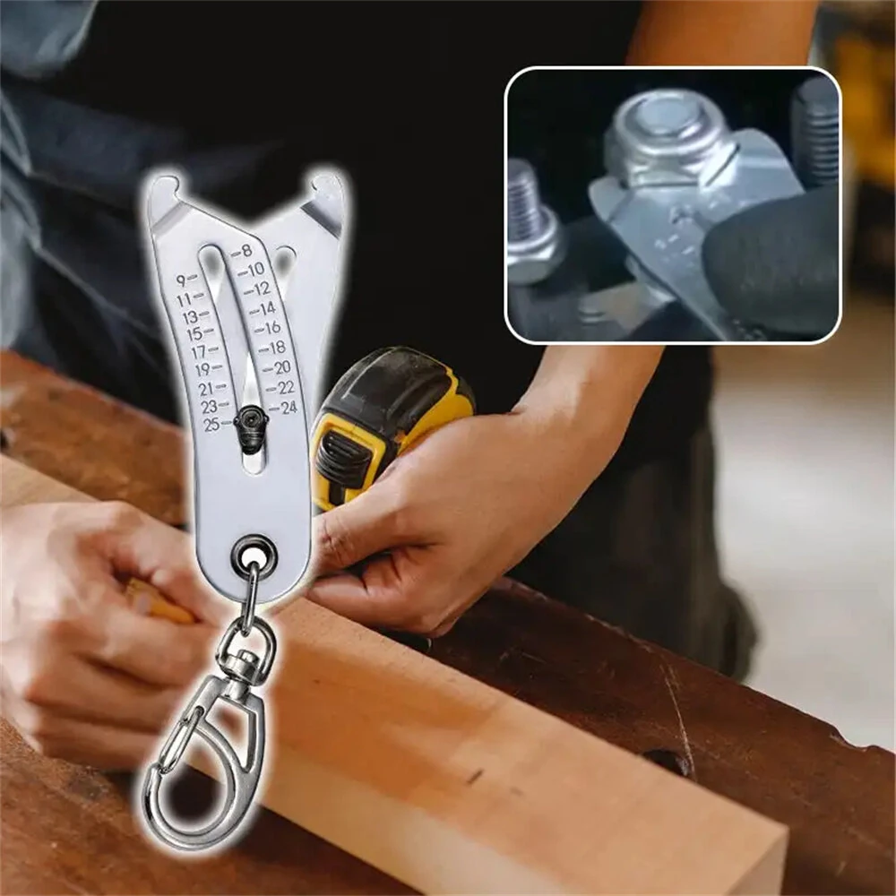 Iron Thread Size Checker Keychain - Metric & Imperial Gauge | Portable Caliper for Quick Measurement - Image 5