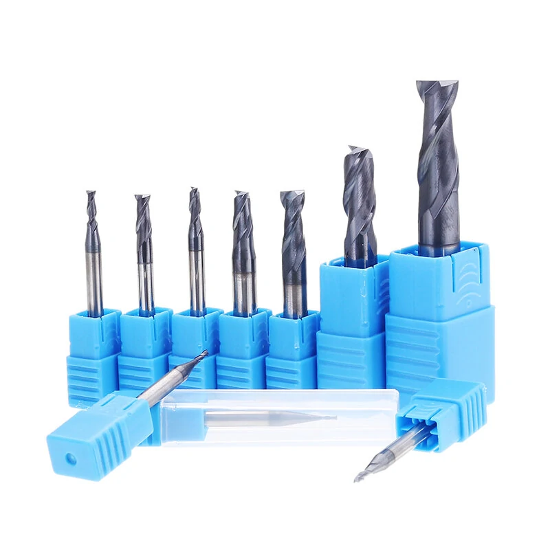 Drillpro HRC55 TiAlN 2 Flute End Mill Cutter | 1-10mm Tungsten Carbide CNC Tool - Image 4