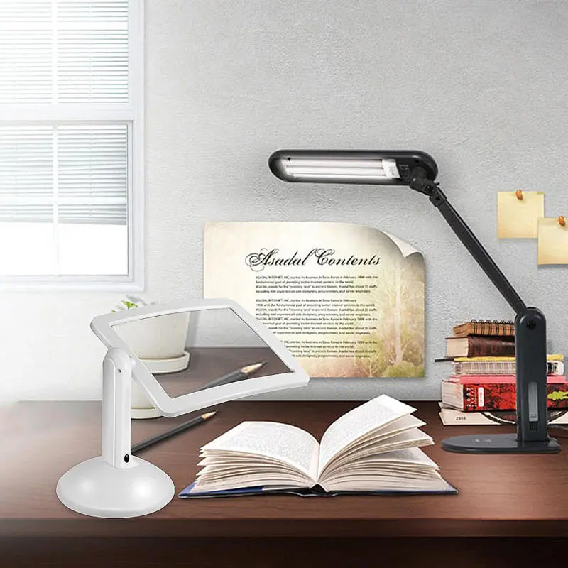 Handsfree 3X Reading Magnifier - Full-Page LED Desktop Magnifying Loupe - Image 2
