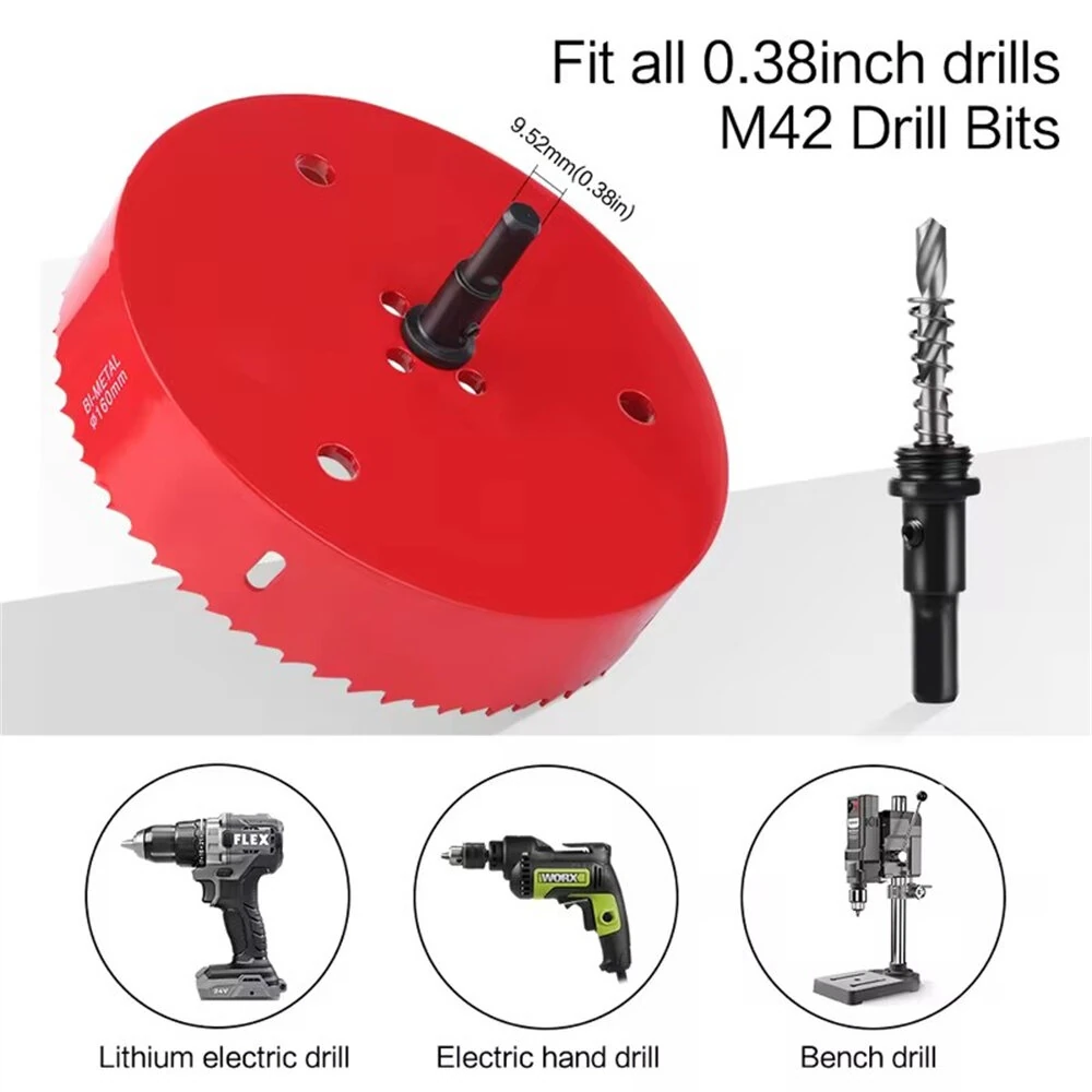 M42 Bi-Metal Hole Saw Set - 6PCS 18-60mm for Metal & Wood | HSS Drill Bit - Image 3