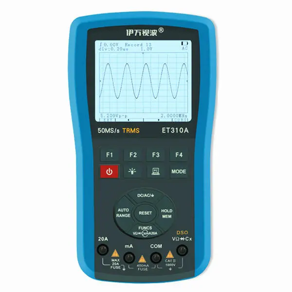 EONE ET310A 2-in-1 Handheld Oscilloscope | 20MHz 80Msps ScopeMeter & True RMS Multimeter - Image 2