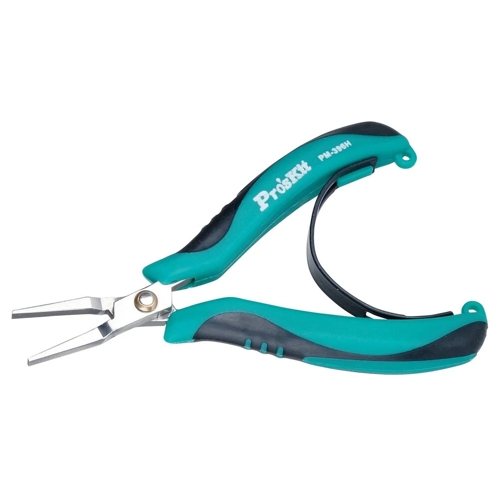 Pro'sKit PM-396H Flat Nose Pliers | Stainless Steel Mini Vise Pointed Nose for Electronics Repair - Image 2