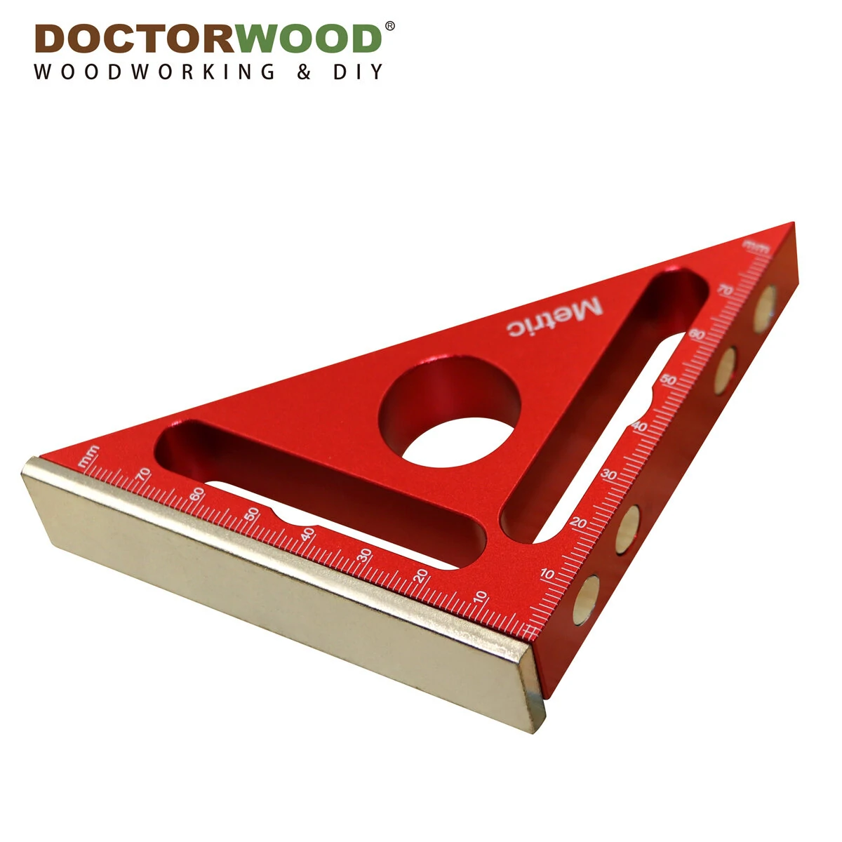 WoodworkPro 90 Degree Triangle Ruler with Clamp | Precision Woodworking Tool - Image 2