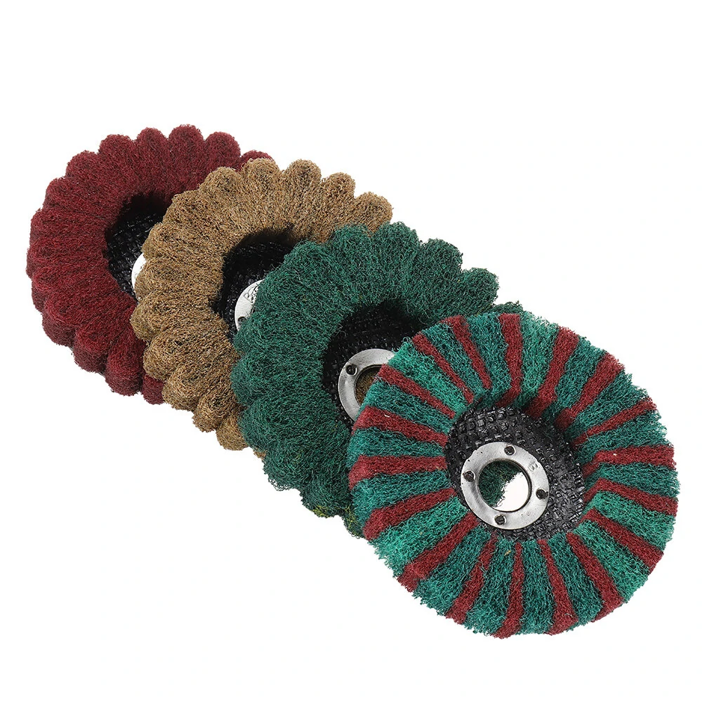 4 Inch 8Pcs Fiber Disc Polishing Wheel | Grinding Scouring Pad for Angle Grinder - Image 3