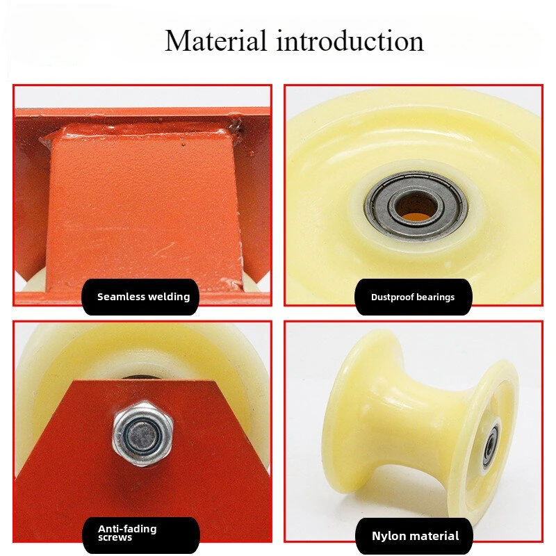 Foldable Pulley - Manual Steel & Nylon Pulley Wheel | Anti-Slip, Heavy Load, Compact Storage - Image 3