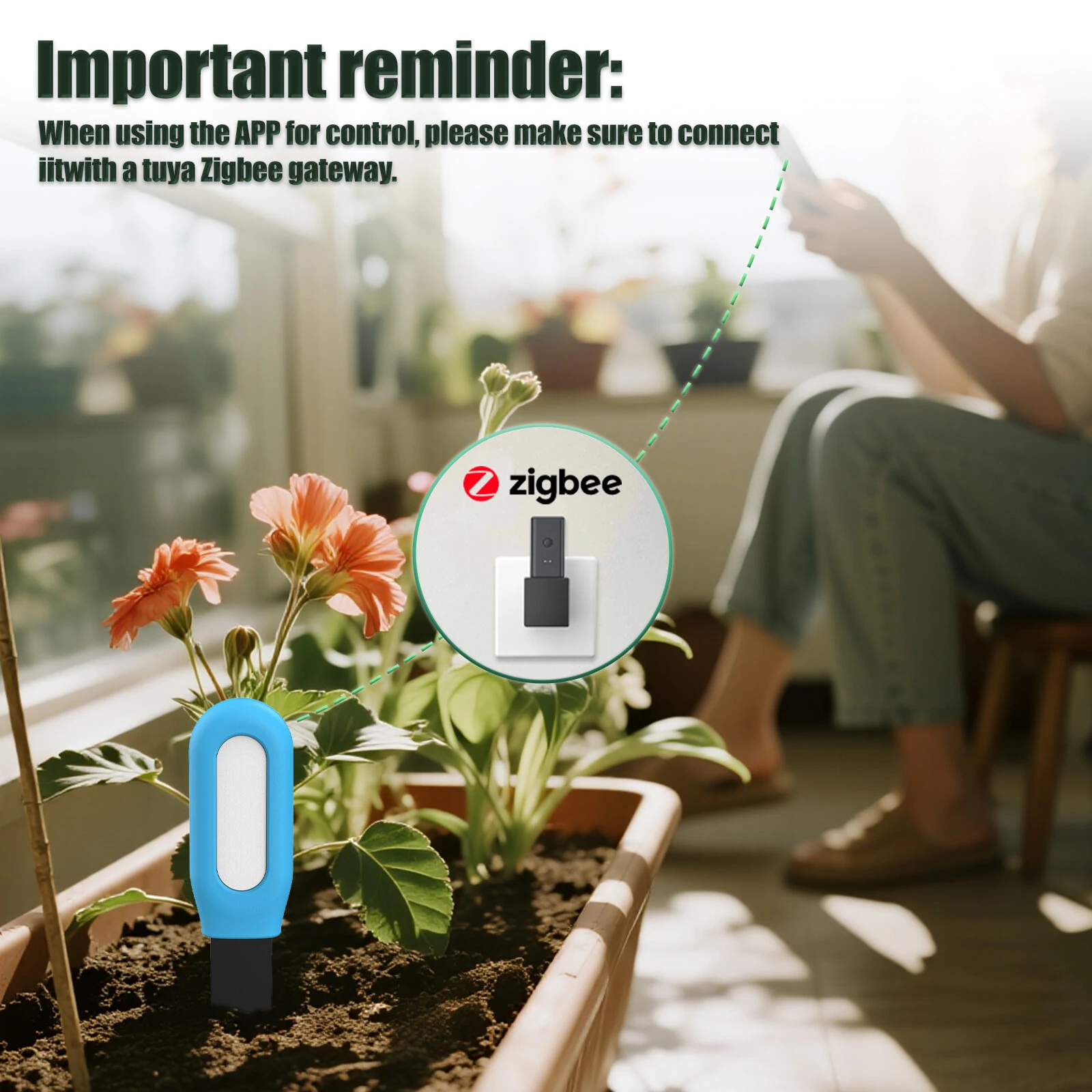 TUYA Soil Moisture & Temperature Sensor | Bluetooth 4.1 Zigbee | Waterproof for Smart Irrigation - Image 5