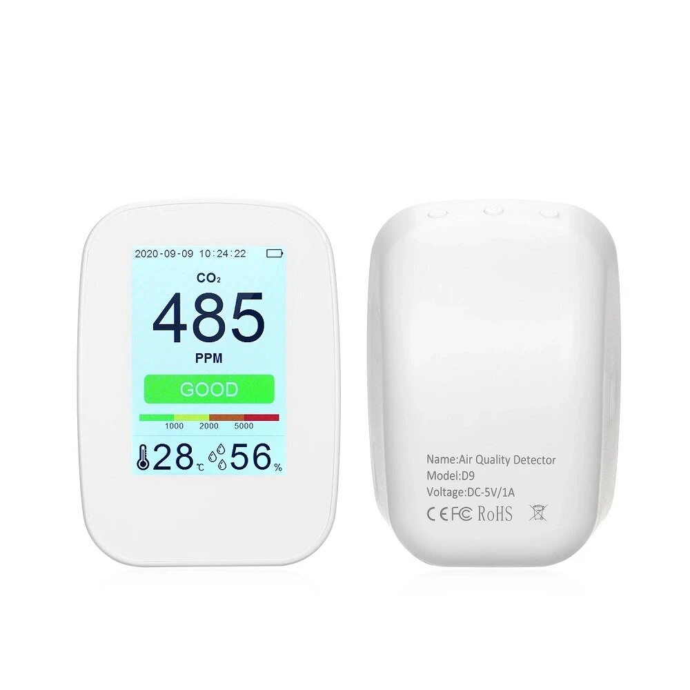 D9-H 3-in-1 Air Quality Detector - CO2, Temperature & Humidity Monitor | Indoor/Outdoor - Image 2