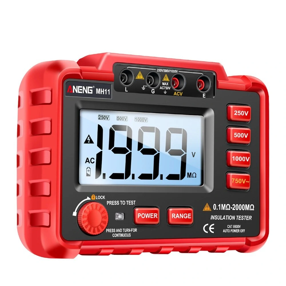 ANENG MH11 Digital Ground Resistance Tester - Insulation & Earth Meter - Image 2