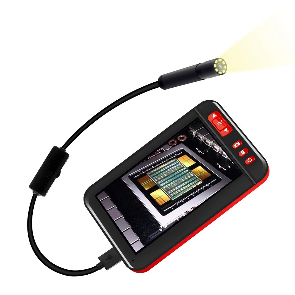 Hard Wire Digital Borescope - 5m 1080P HD | 4.3in Screen & 8 LEDs - Image 2