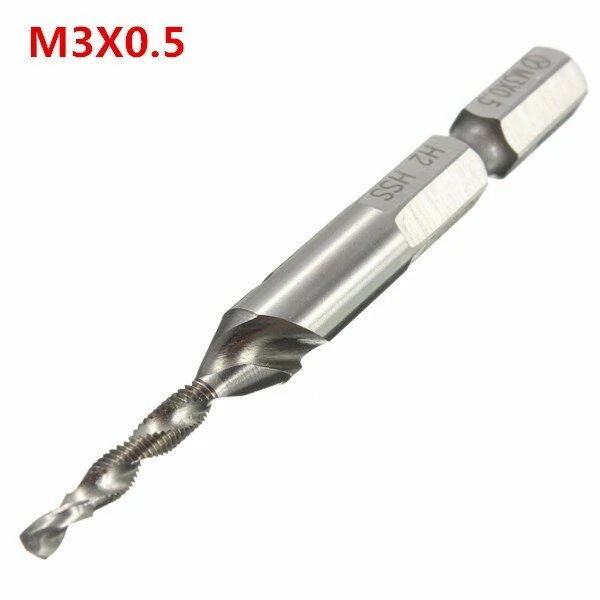 Drillpro DB-C4 HSS 1/4 Inch Hex Shank Drill Tap Bit Set | M3 to M10 Metric - Image 5