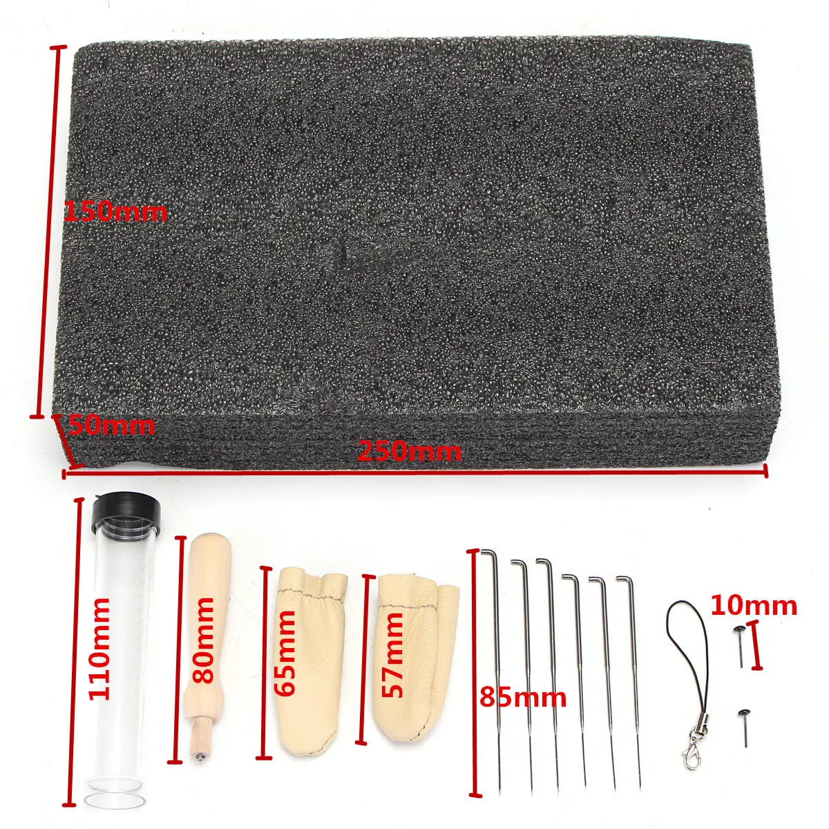 Wool Felt Needle Felting Starter Kit - Craft Tools & Stamp Poker Accessories - Image 3