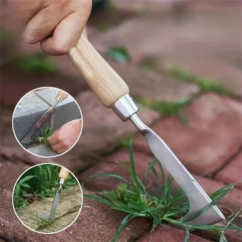 Weeding Machine with Crack Weeding - Ergonomic Wood Handle - Versatile Garden Tool for Lawn & Yard - Image 2