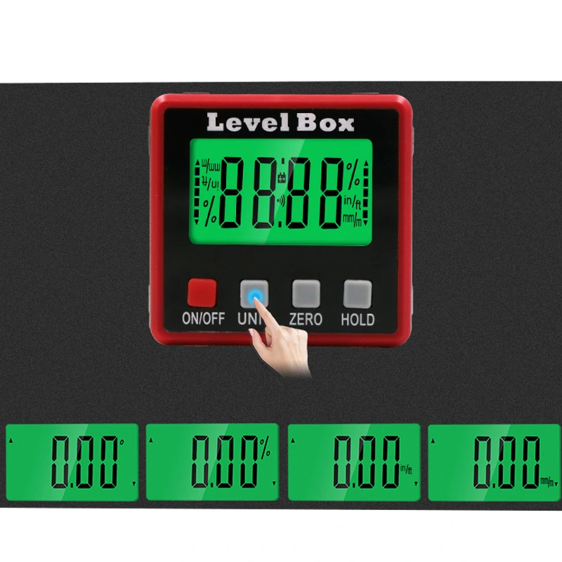 Wixey WR300 0.1° Digital Protractor | 4x90° Range | Magnetic Base & Backlight - Image 3
