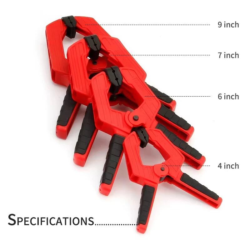 G Style Spring Clamps 4-9 Inch | High Hardness Plastic | 50-100mm Opening for Woodworking - Image 5