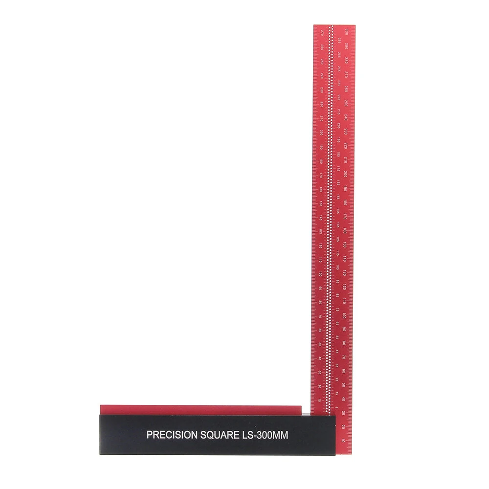 Enjoywood Precision Square Ruler - 300mm Aluminum Alloy Right Angle for Woodworking & Framing - Image 2