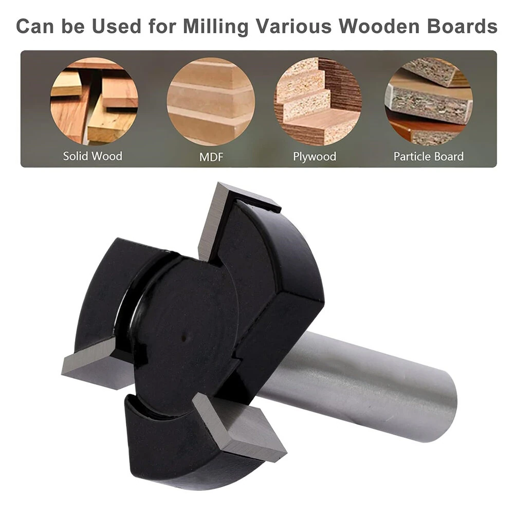 LAVIE 1/2 Inch Shank Spoilboard Surfacing Router Bit | 3 Flutes 49mm Cutting Diameter | Carbide Slab Flattening Planer Tool - Image 3