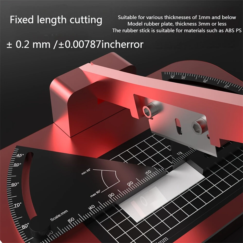 Angle Cutting Station Miter Cutter - Aluminum Alloy Desktop Tool with Interchangeable Blades - Image 4