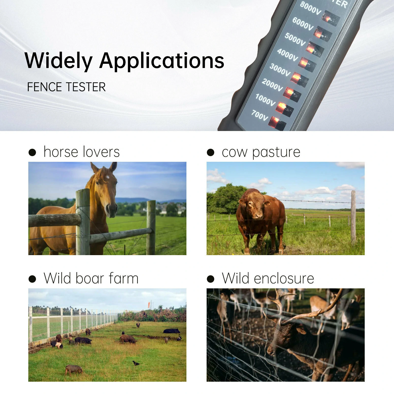 Yaesu FT-891 Fence Voltage Tester | 700V-8000V Ranch Farm Gauge | Portable Fencing Energizer Meter - Image 3